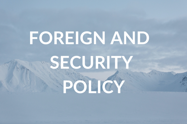 Foreign and Security Policy