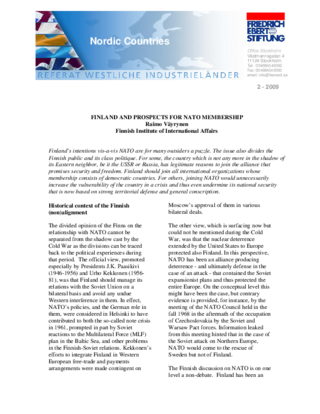 Finland and prospects for NATO membership