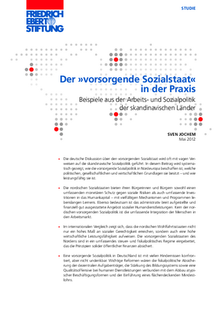 Der "vorsorgende Sozialstaat" in der Praxis