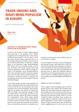 Trade unions and right-wing populism in Europe